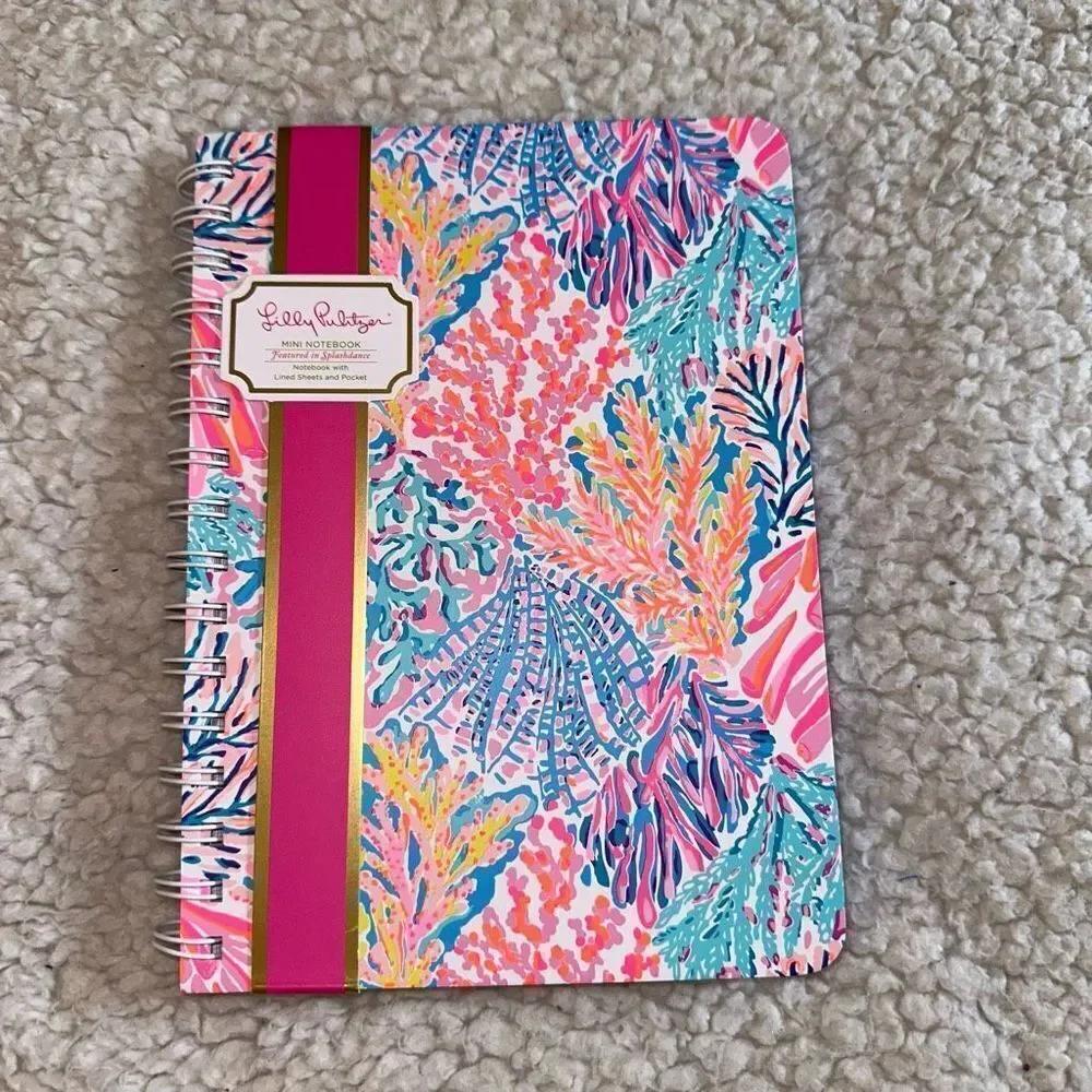 Lilly Pulitzer Mini Notebook Splashdance Pattern NWT